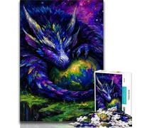 Puzzles pour Adolescents Dragon et Terre 1 000 pièces Jouets éducatifs et éducatifs pour la Famille pour renforcer l'amour Entre Couples (26x38cm)
