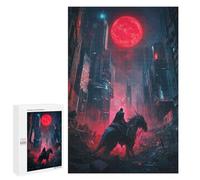 Puzzles pour Adolescents Dragon Rider in Cityscape Puzzles pour Adolescents - Décoration Murale - Cadeau Unique pour Anniversaire Et Noël