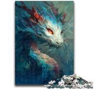 Puzzles pour Adolescents, Dragon Volant Fantastique, Jeu Stimulant et Jeu Familial, décoration Murale, Cadeaux d'anniversaire et de Noël Uniques, 26x38cm
