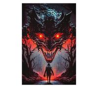 Puzzles pour Adolescents Dragon's Fiery Gaze -1 Jeu De Puzzle Casse-tête Décoration Murale Cadeaux Uniques d'anniversaire Et De Noël 75x50cm/1000pcs