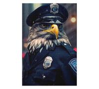 Puzzles pour Adolescents Eagle Police Officer Puzzles pour Adultes, Jouets À Monter Soi-même, Décoration Parfaite, Interaction Parent-Enfant 75x50cm/1000pcs