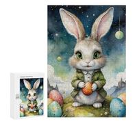 Puzzles pour Adolescents Easter Bunny with Eggs-2 Puzzles pour Adolescents : Améliorent La Mémoire. Chaque Pièce Est Unique - Idée Cadeau d'anniversaire Unique 300 PCS