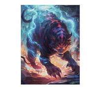 Puzzles pour Adolescents Electric Tiger Roar Puzzles pour Adultes Jeux Amusants pour S'amuser en Famille Interaction Parent-Enfant 52x38cm/1000pcs