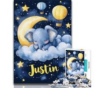 Puzzles pour Adolescents Éléphant endormi 1 000 pièces Jouet éducatif et décompressant idéal pour Un Anniversaire ou comme Cadeau (50x75cm)