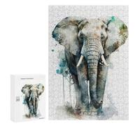 Puzzles pour Adolescents Elephant Watercolor Puzzles pour Adultes Jeu Manuel Cadeau d'anniversaire Cadeau d'anniversaire, Cadeaux, 300 PCS