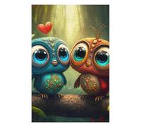 Puzzles pour Adolescents Enchanted Forest Owls -1 Puzzles pour Adolescents Jeux De Détente Décoration Parfaite, pour Toute La Famille 75x50cm/1000pcs