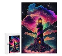 Puzzles pour Adolescents Enchanted Lighthouse Sky Puzzles pour Adultes Jeux De Détente Cadeaux pour Femmes Idéal comme Cadeau pour Toute La Famille 300 PCS