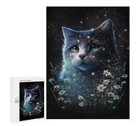 Puzzles pour Adolescents Enchanted Starry Night Cat Casse-têtes pour Adolescents - Jeu De Réflexion - Améliore La Mémoire - Cadeaux De Noël Et d'anniversaire
