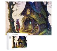 Puzzles pour Adolescents Enchanted Treehouse in The Forest Puzzles pour Adultes Jouets Anti-Stress Vacances À La Maison Passer Le Temps Interaction Parent-Enfant 500 PCS