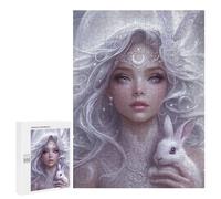 Puzzles pour Adolescents Enchanted White Fantasy Bunny Puzzle Anti-Stress pour Adolescents Chaque Pièce Est Unique - Idéal comme Cadeau pour Toute La Famille 500 PCS
