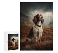 Puzzles pour Adolescents English Springer Spaniel in A Field Puzzles pour Adultes Jeux Manuels Cadeaux pour Femmes Stimule Le Cerveau 300 PCS