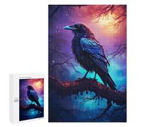 Puzzles pour Adolescents Epic Rainy Crow Puzzles pour Adultes - Jeu Manuel - Niveau De Difficulté Élevé - Idée Cadeau Originale pour Un Anniversaire 1000 PCS