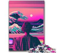 Puzzles pour Adolescents Esthétique Vaporwave Convient aux 14 Ans et Plus Jeu de Jouets intellectuels Jeu éducatif pour Anniversaire et Noël 50x75cm