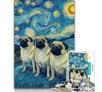 Puzzles pour Adolescents Étourneaux sous Le Ciel Nocturne, Jouets éducatifs et Amusants à la Maison, Cadeaux d'anniversaire, Cadeaux de Voyage (75x50cm)