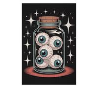 Puzzles pour Adolescents Eyeballs in A Jar Illustration Puzzles pour Adultes Jeu Manuel Décoration Intérieure Est Idéal comme Cadeau 75x50cm/1000pcs