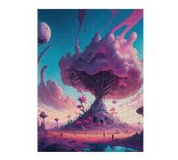 Puzzles pour Adolescents Fantasy Alien Landscape -7 Jeu De Puzzle Casse-tête Décoration Murale Cadeaux Uniques d'anniversaire Et De Noël 52x38cm/1000pcs