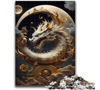 Puzzles pour Adolescents Fantasy Dragon Girl Convient aux Enfants de 14 Ans et Plus Jeux familiaux Offrez des Cadeaux pour Toute la Famille 50x75cm