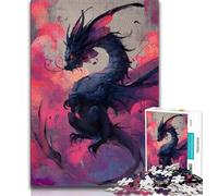 Puzzles pour Adolescents Fantasy Flying Dragon Teenager Jigsaw, Activité familiale Amusante à la Maison, Cadeau d'anniversaire, Cadeaux de Voyage (Taille 38x26cm)