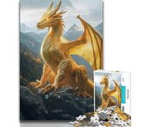 Puzzles pour Adolescents Fantasy Flying Dragon Teenager Jigsaw, Activité familiale Amusante à la Maison, Cadeau d'anniversaire, Cadeaux de Voyage (Taille 75x50cm)