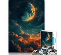 Puzzles pour Adolescents Fantasy Moon and Clouds 1000 pièces pour Adultes et Adolescents Jeu Stimulant pour Tous Les âges Cadeaux pour Hommes et Femmes 38x26cm