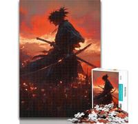 Puzzles pour Adolescents Fantasy Ninja Warrior Puzzles 1000 pièces pour Adultes Adolescents, Jeu Familial Anti-Stress, défi Difficile, Cadeaux du Père Noël Secret 26x38cm