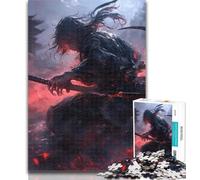 Puzzles pour Adolescents Fantasy Ninja Warrior Puzzles 1000 pièces pour Adultes Adolescents, Jeu Familial Anti-Stress, défi Difficile, Cadeaux du Père Noël Secret 26x38cm