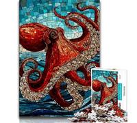Puzzles pour Adolescents Fantasy Octopus Puzzles Adultes 1000 Anti-Stress Défi Difficile Décoration d'intérieur Unique et Cadeaux 38x26cm
