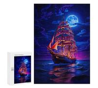 Puzzles pour Adolescents Fantasy Pirate Ship Puzzles pour Adolescents - Décoration Murale - Cadeau Unique pour Anniversaire Et Noël