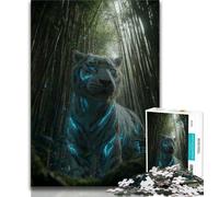 Puzzles pour Adolescents Fantasy Tiger, Jeux éducatifs, décoration d'intérieur, Cadeau d'anniversaire, Art Mural (Taille 75x50cm)