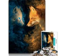 Puzzles pour Adolescents Fantasy Wolf, Jeux éducatifs, décoration d'intérieur, Cadeau d'anniversaire, Art Mural (Taille 38x26cm)