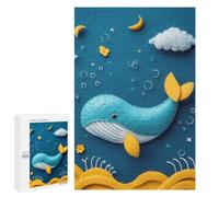 Puzzles pour Adolescents Felt Whale in A Dreamy Seascape Puzzle Adulte - Décoration Murale - Découpe De Précision pour Les Gamers 1000 PCS