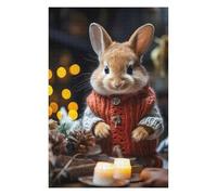 Puzzles pour Adolescents Festive Rabbit Style Puzzles pour Adultes Jeu Manuel Décoration Intérieure Est Idéal comme Cadeau 75x50cm/1000pcs