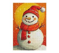 Puzzles pour Adolescents Festive Snowman Puzzles pour Adultes Jeu Manuel Décoration Intérieure Est Idéal comme Cadeau 38x26cm/1000pcs