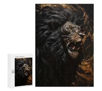 Puzzles pour Adolescents Fierce Lion Puzzle Adulte - Décoration Murale - Découpe De Précision pour Les Gamers 300 PCS