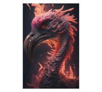 Puzzles pour Adolescents Fiery Bird Portrait Jeu De Puzzle Casse-tête Décoration Murale Cadeaux Uniques d'anniversaire Et De Noël 75x50cm/1000pcs