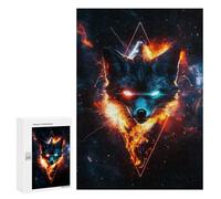 Puzzles pour Adolescents Fiery Galactic Fox Puzzles pour Adultes Jeu Manuel Cadeau d'anniversaire Cadeau d'anniversaire, Cadeaux, 300 PCS