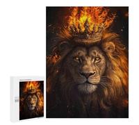 Puzzles pour Adolescents Fiery Lion Puzzles pour Adultes, Jouets Anti-Stress, Difficile, Cadeau d'anniversaire, Cadeaux, 500 PCS
