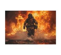 Puzzles pour Adolescents Firefighter Flame Casse-têtes pour Adultes, Jeux De Réflexion, Cadeaux Anti-Stress pour Les Amis Et La Famille 75x50cm/1000pcs