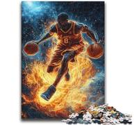 Puzzles pour Adolescents Flame Basketball Brain Intelligence Challenge Jouets addictifs Cadeau d'anniversaire, Cadeaux, Art Mural 38x26cm