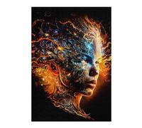 Puzzles pour Adolescents Flame of Passion Artistic Portrait -2 Puzzles pour Adolescents Jeux De Détente Décoration Parfaite, pour Toute La Famille 38x26cm/1000pcs
