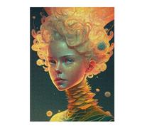 Puzzles pour Adolescents Flame of Passion Artistic Portrait Puzzle pour Adultes : Jeu Manuel Amusant Et Stimulant, 52x38cm/1000pcs