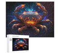 Puzzles pour Adolescents Flaming Crab A Cosmic Masterpiece Puzzles pour Adultes Jouets Anti-Stress Vacances À La Maison Passer Le Temps Interaction Parent-Enfant 500 PCS
