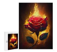 Puzzles pour Adolescents Flaming Rose Artwork-3 Puzzles pour Adolescents - Décoration Murale - Cadeau Unique pour Anniversaire Et Noël