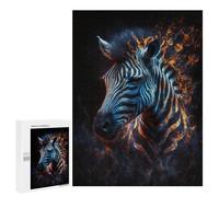 Puzzles pour Adolescents Flaming Zebra Art Print -4 Casse-tête pour Adolescents : Analyse Et Logique, Difficile Et Stimulant, Idéal comme Cadeau 500 PCS