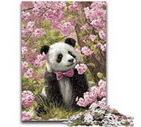 Puzzles pour Adolescents Fleurs de Cerisier Panda Défi d'intelligence cérébrale Jouets addictifs Cadeau d'anniversaire, Cadeaux, Art Mural 50x75cm