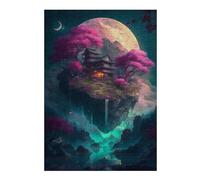 Puzzles pour Adolescents Floating Japanese Temple Puzzles pour Adultes, Jouets, Décoration Murale, Cadeaux Et Idées Cadeaux Uniques pour Anniversaires 38x26cm/1000pcs