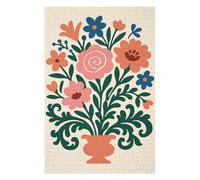Puzzles pour Adolescents Floral Bouquet in Vase Illustration Puzzles pour Adultes : des Jouets À Monter Soi-même, Amusants Et Originaux, Parfaits pour Un Anniversaire Ou Noël