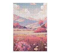Puzzles pour Adolescents Flower Meadow Foothills Puzzles pour Adolescents, Jouets Anti-Stress, Décoration Murale, Cadeau d'anniversaire, Cadeaux, 38x26cm/1000pcs