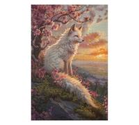 Puzzles pour Adolescents Fox Blossom Tree Art Puzzles Anti-Stress, Jouets pour Se Détendre À La Maison, Cadeaux d'anniversaire Et Cadeaux Uniques 75x50cm/1000pcs