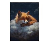 Puzzles pour Adolescents Fox Dreams on Cloud Puzzle pour Adultes, Jeux Relaxants, Décoration Murale Idéale comme Cadeau 52x38cm/1000pcs